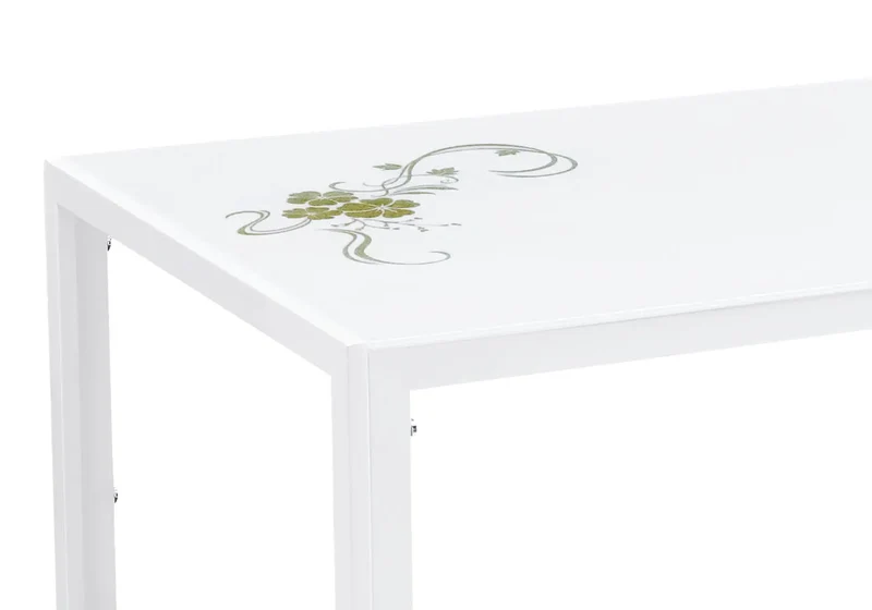 Table manger verre trempé blanc - Olya