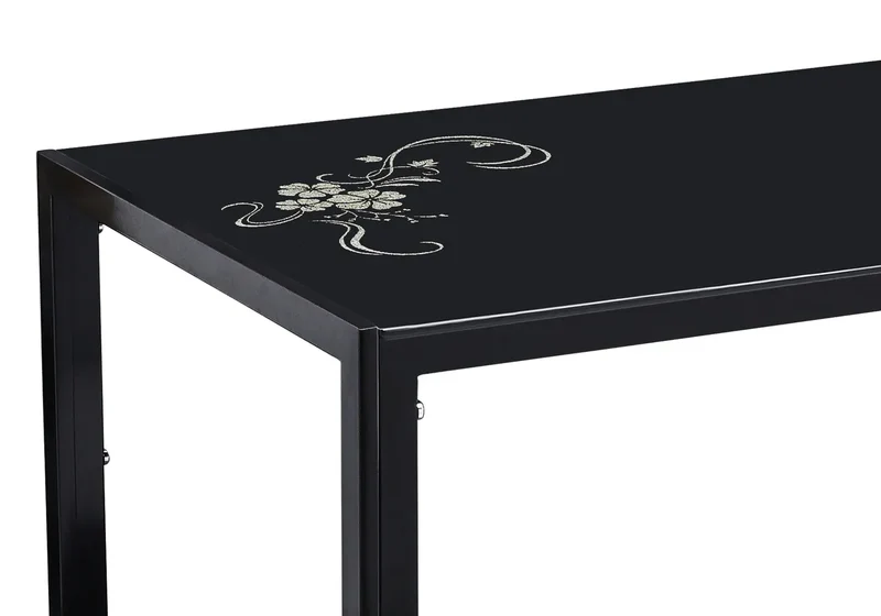 Table manger verre trempé noir - Olya