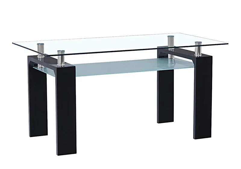 Table laqué noir 6 chaises - Toe