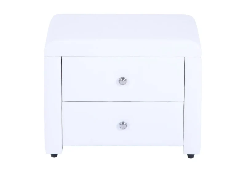 Table de chevet simili blanc - Anis
