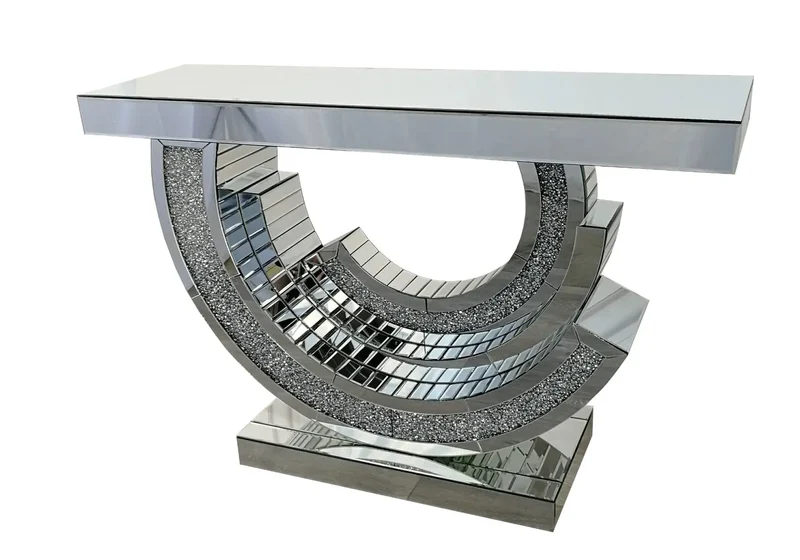 Console miroir design diamant - Ava