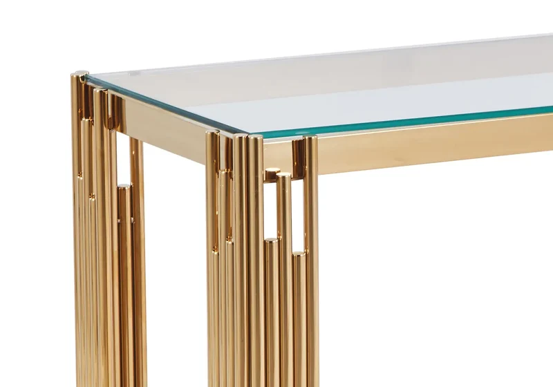 Console dorée verre - Eve