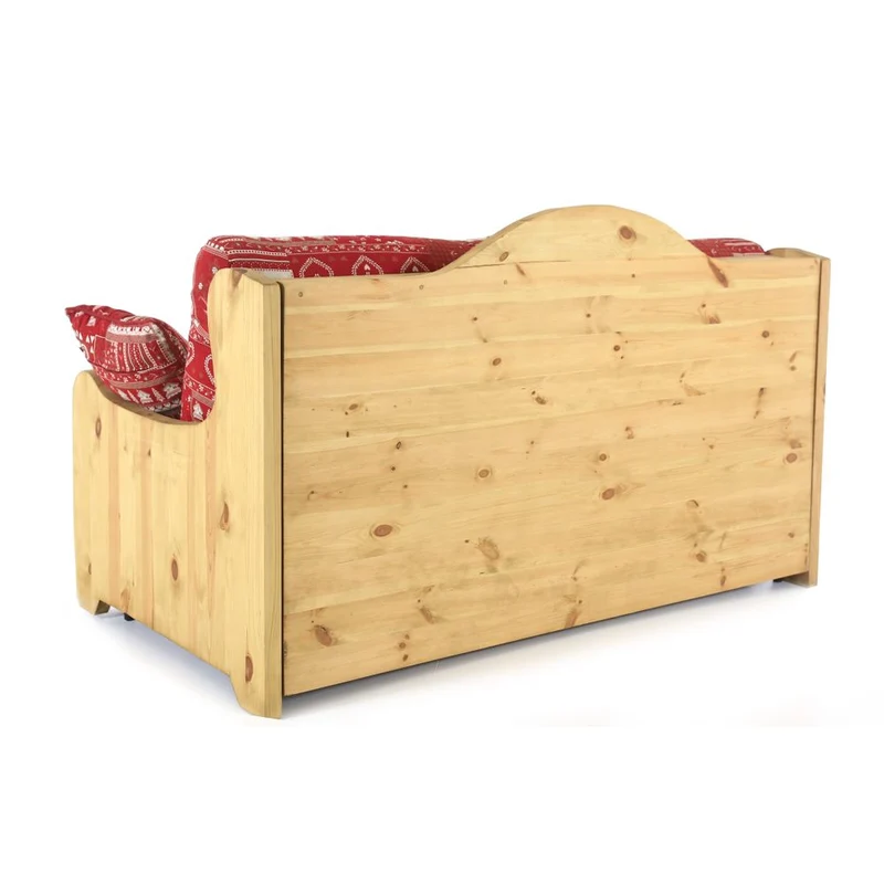 Canapé convertible 160 cm courchevel rouge