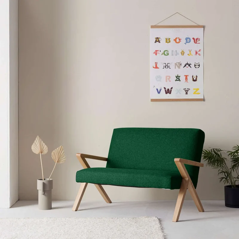Kinder Retrostar 2er Sofa - Wool Line