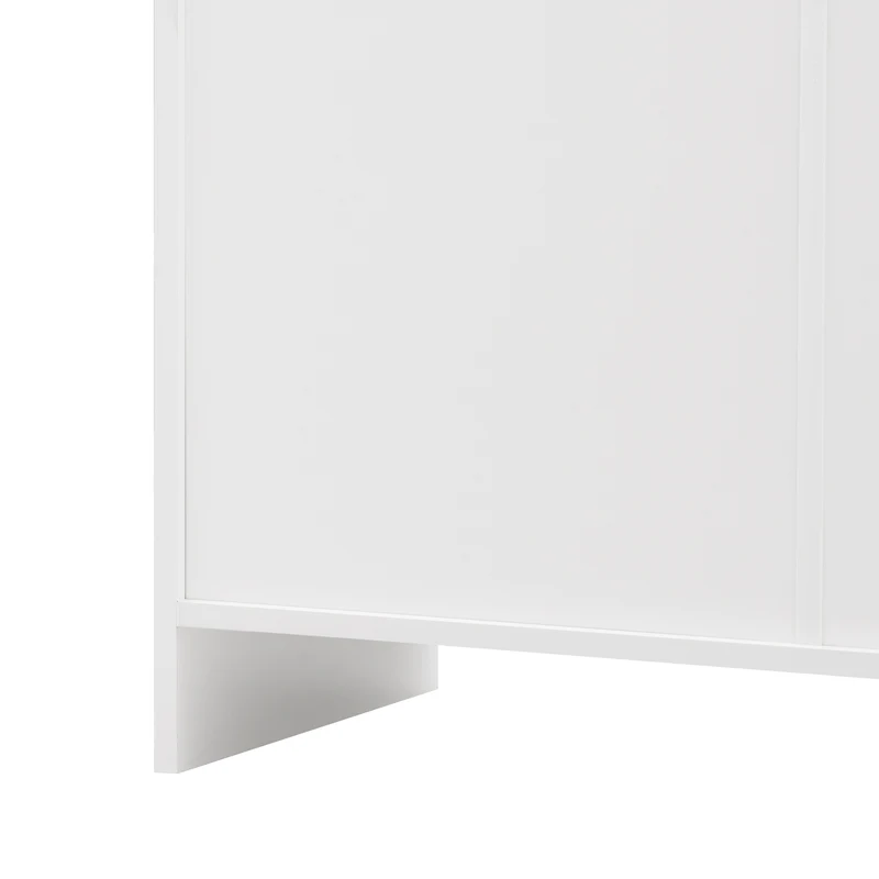 Buffet blanc effet bois 4 portes 3 tiroirs style campagne ADJUSTMARBLEONE