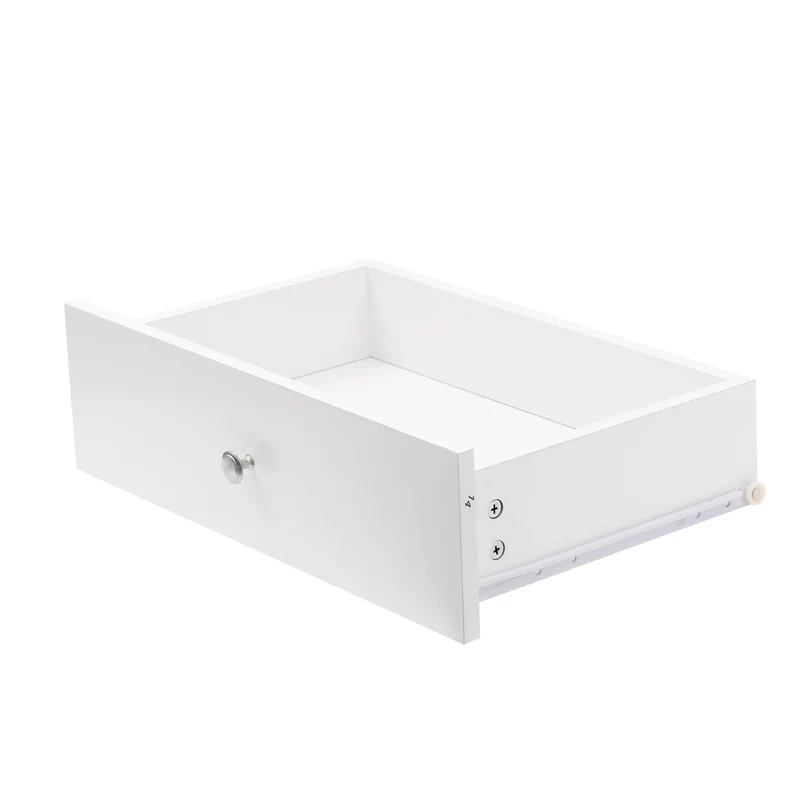 Buffet blanc effet bois clair 4 portes 2 tiroirs 120x37x80cm ADJUSTOAKELITE