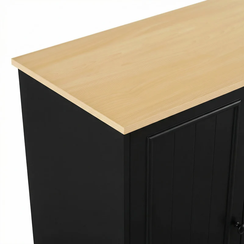 Buffet charme noir 3 tiroirs et 2 portes CASCADEINFIN