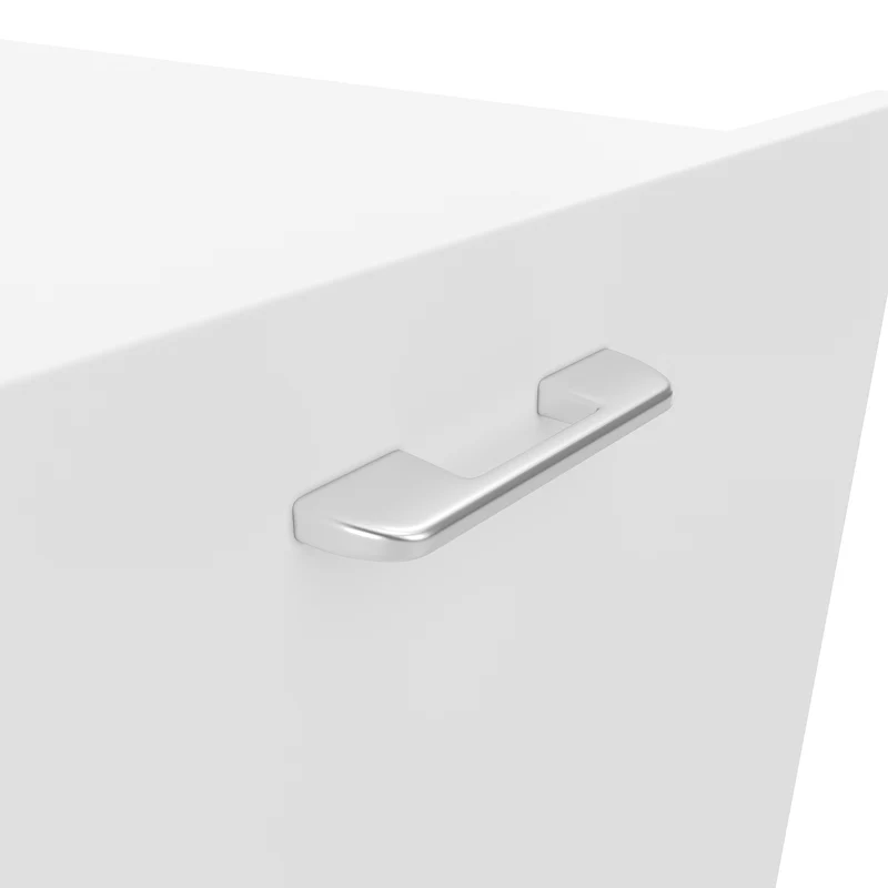 Bureau blanc retractable avec rangement et roulettes MOMENTUMNEXX