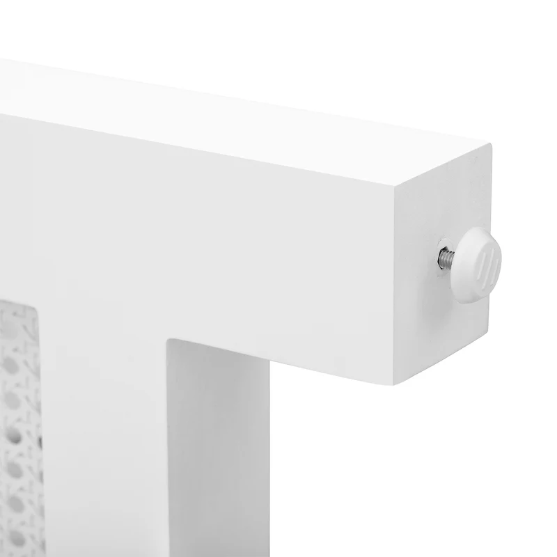 Console blanche pieds en rotin 2 tiroirs et avec prises & USB 120x35,5x76,5 cm MOMENTUMCLAR