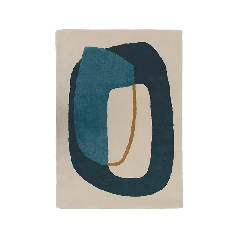 Tapis Inclusion Bleu Orage