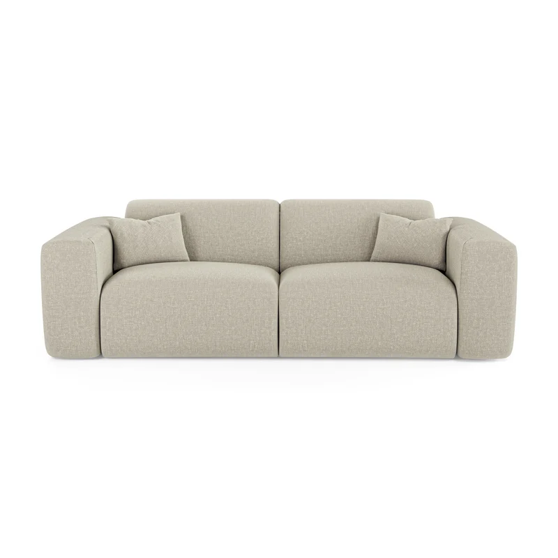 Canapé convertible express matelas Dunlopillo 140cm MYRA Tissu tramé