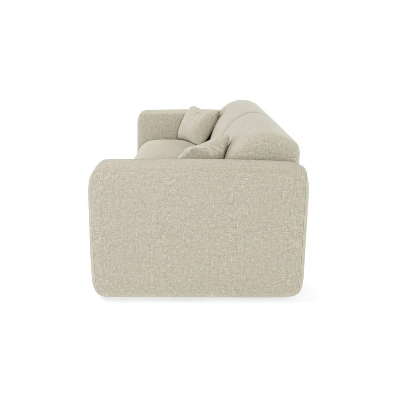 Canapé convertible express matelas Dunlopillo 140cm MYRA Tissu tramé