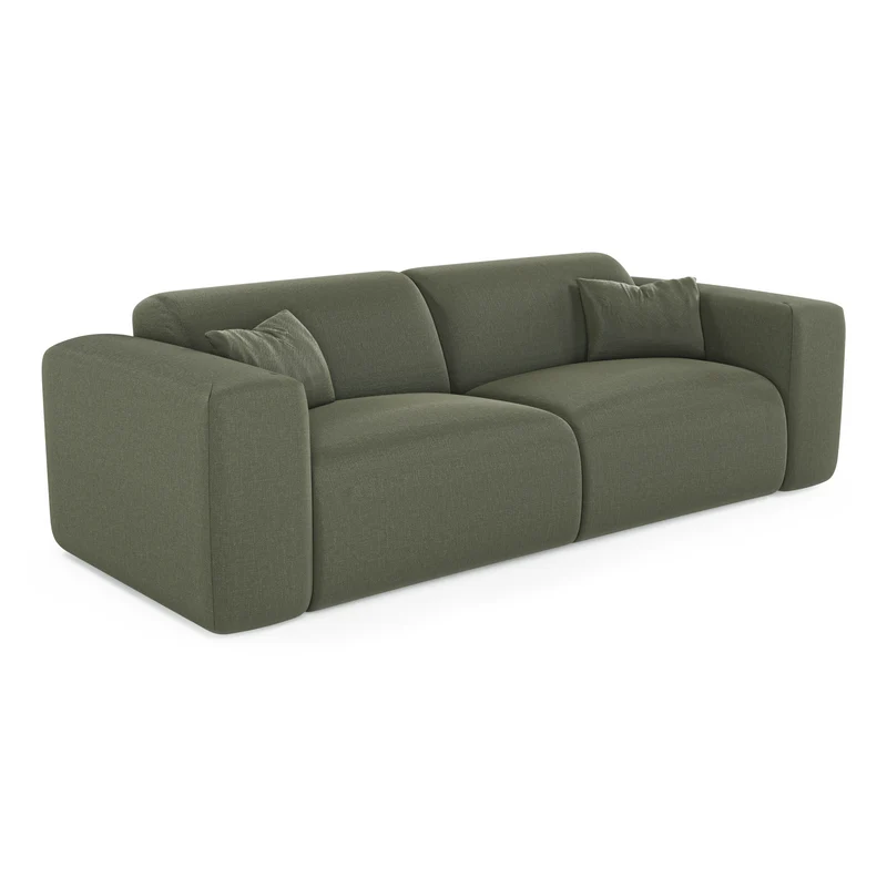 Canapé convertible express matelas Dunlopillo 140cm MYRA Tissu tramé