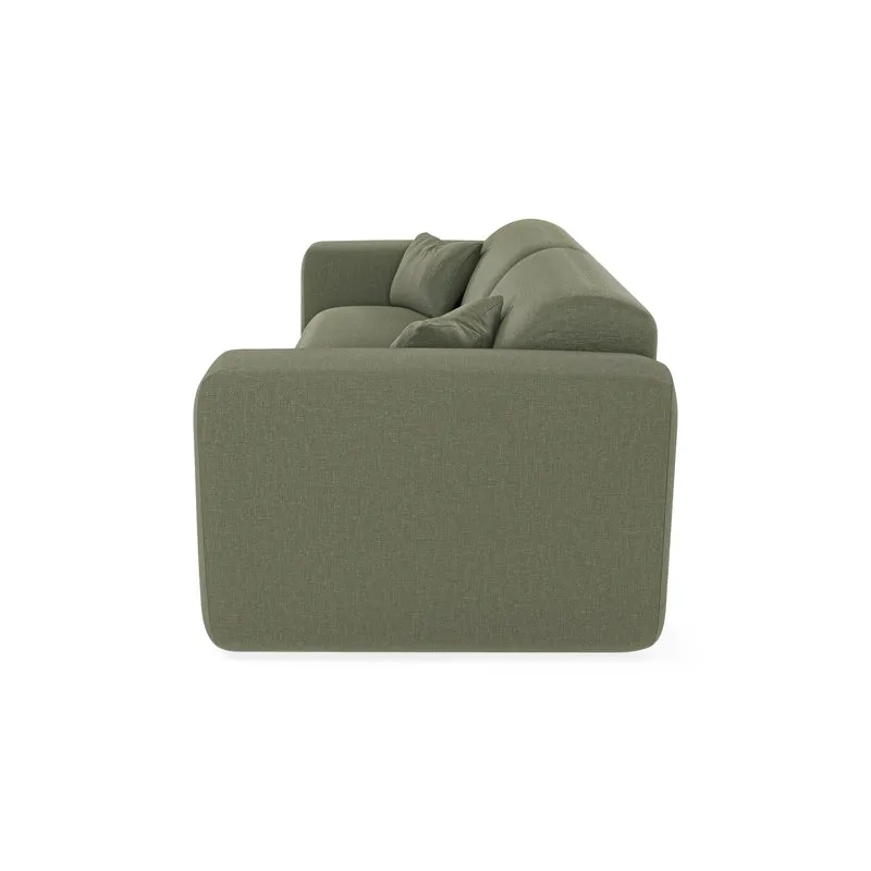 Canapé convertible express matelas Dunlopillo 140cm MYRA Tissu tramé