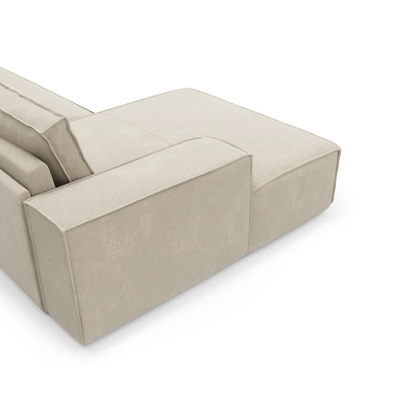 Canapé convertible angle gauche matelas Dunlopillo 140cm JOAN Velours à motifs