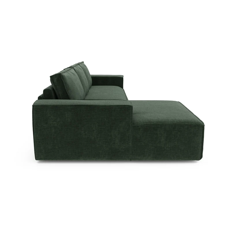 Canapé convertible angle gauche matelas Dunlopillo 140cm JOAN Velours à motifs