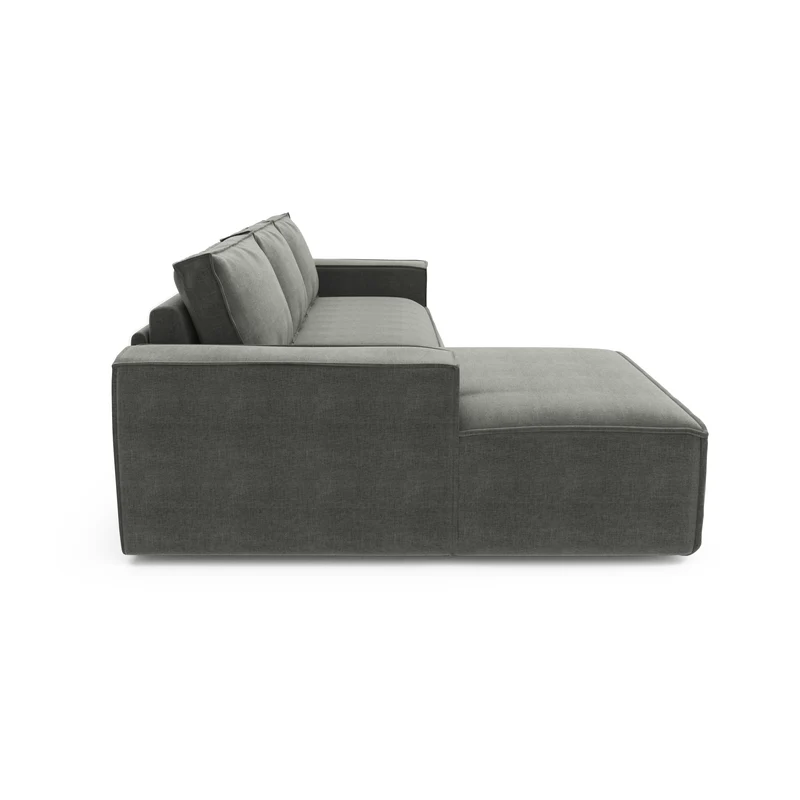 Canapé convertible angle gauche matelas Dunlopillo 140cm JOAN Velours