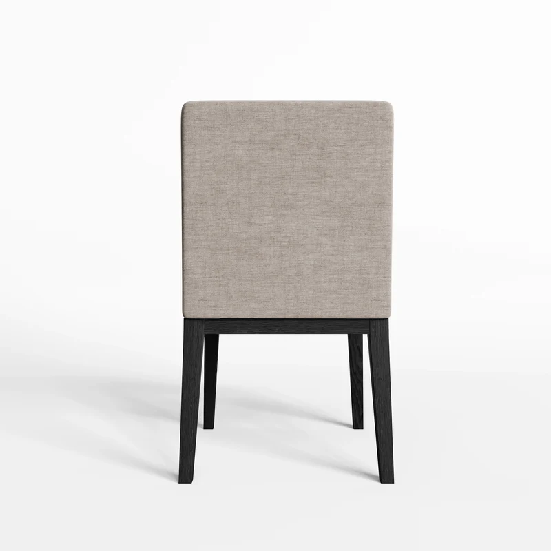 Lot de 2 chaises LOUISA Velours pieds bois noir