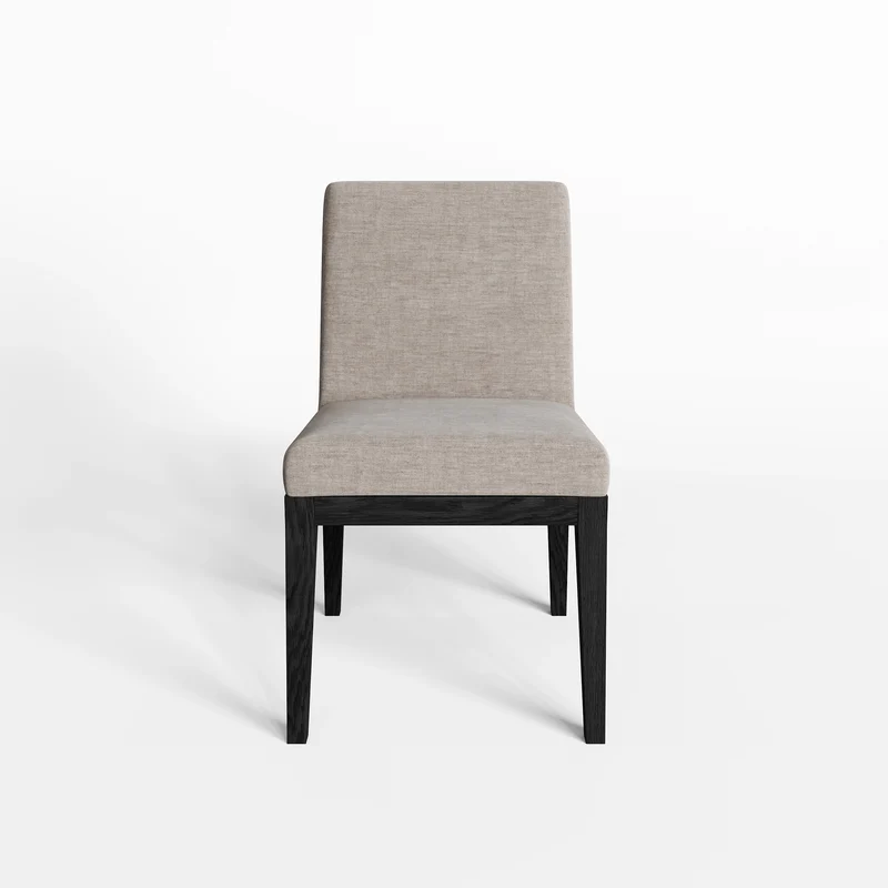 Lot de 2 chaises LOUISA Velours pieds bois noir