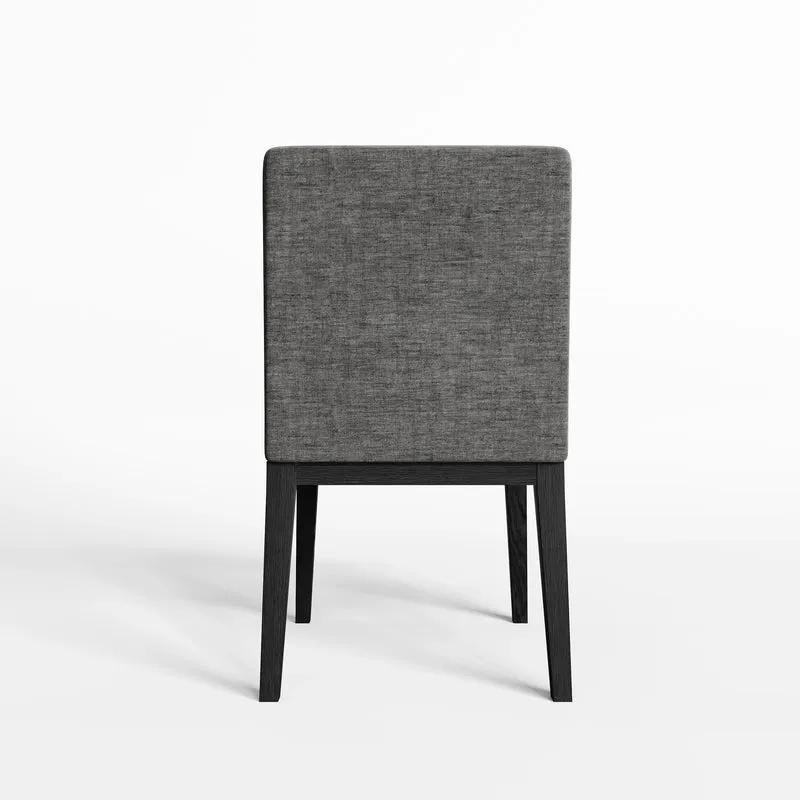 Lot de 2 chaises LOUISA Velours pieds bois noir