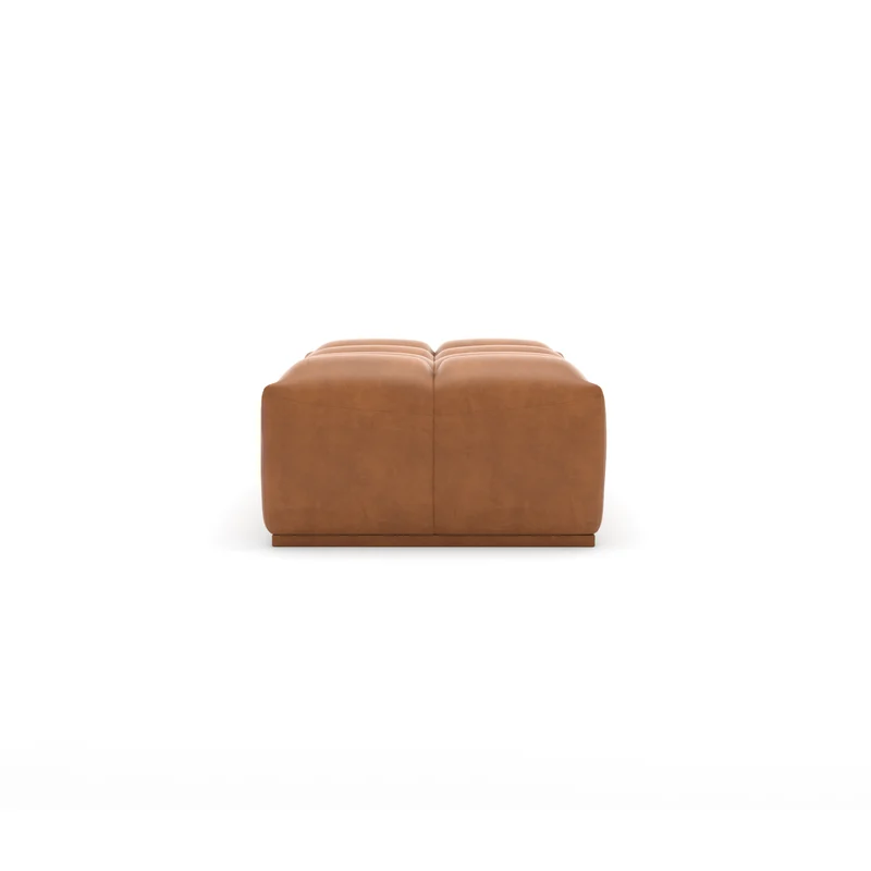 Pouf modulable JODY Tissu effet cuir vintage