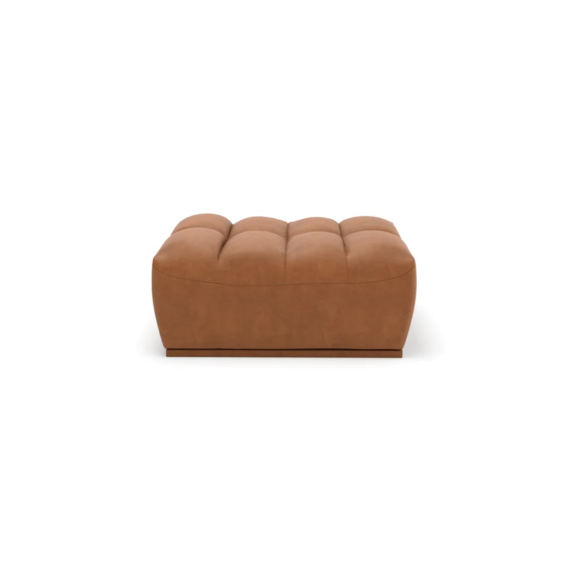 Pouf modulable JODY Tissu effet cuir vintage