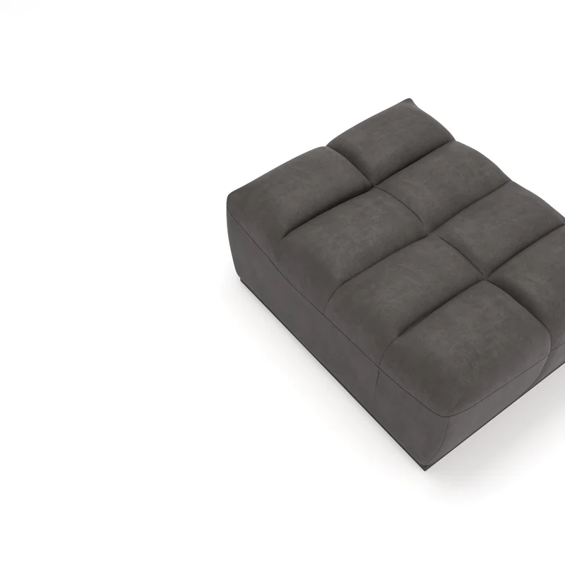 Pouf modulable JODY Tissu effet cuir vintage