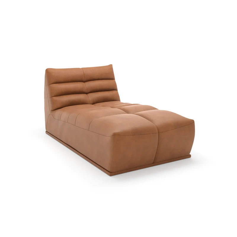 Méridienne modulable JODY Tissu effet cuir vintage