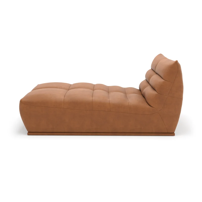 Méridienne modulable JODY Tissu effet cuir vintage