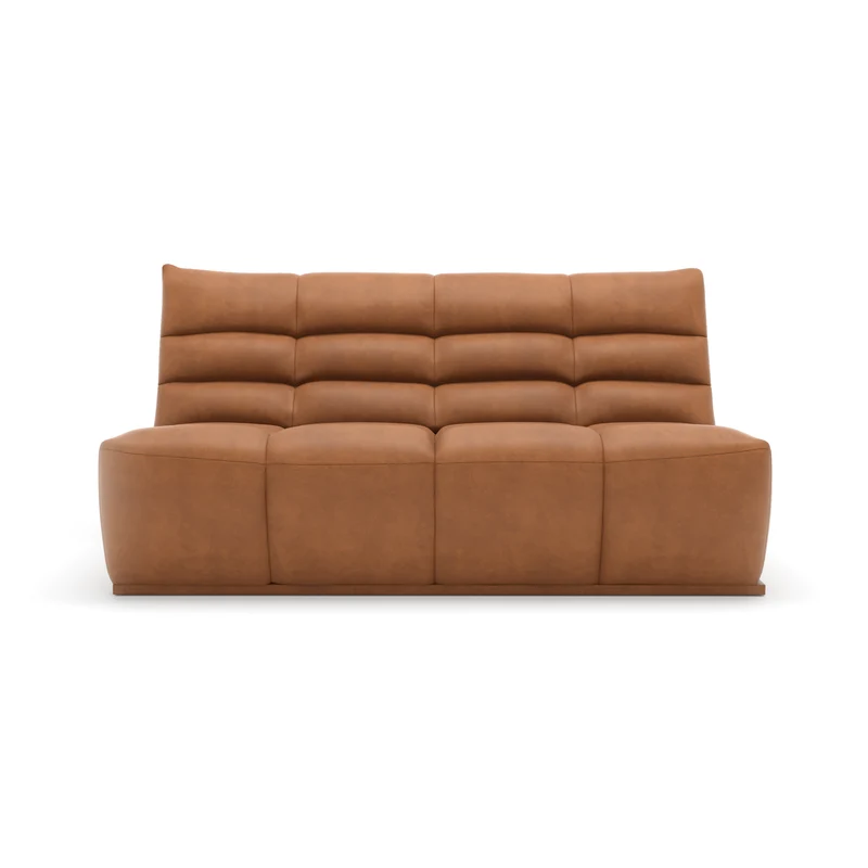 Canapé 4 places modulable JODY Tissu effet cuir vintage