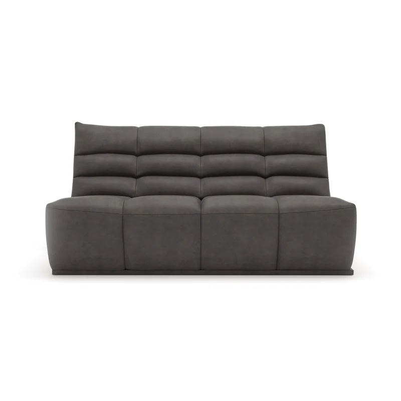 Canapé 4 places modulable JODY Tissu effet cuir vintage