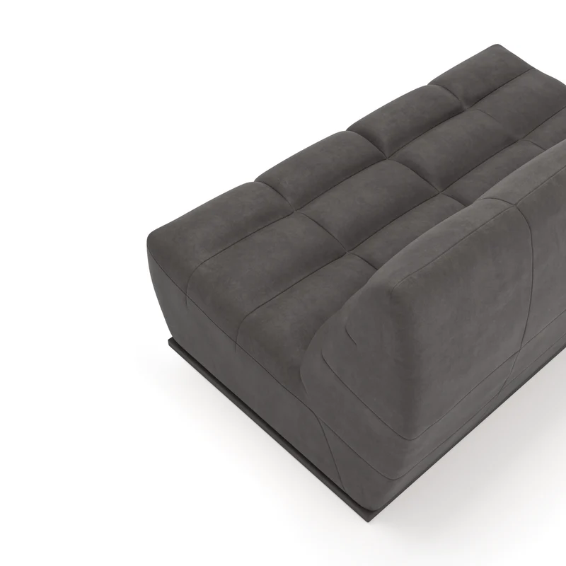 Canapé 3 places modulable JODY Tissu effet cuir vintage