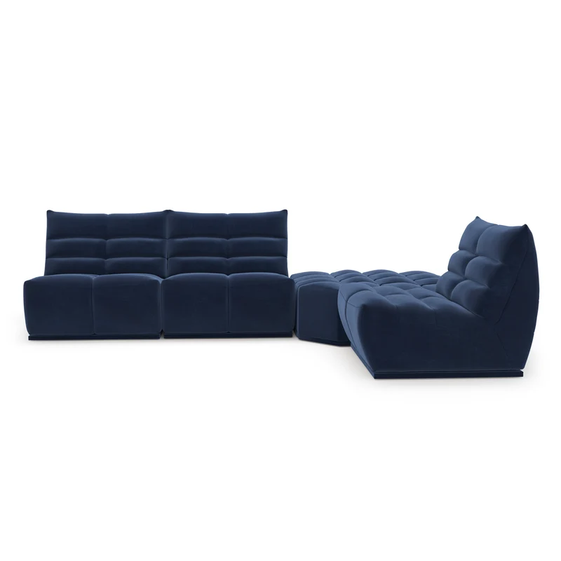 Canapé grand angle droit ou gauche modulable JODY Velours