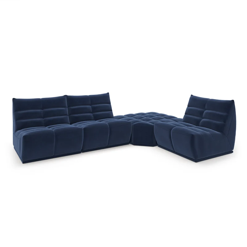Canapé grand angle droit ou gauche modulable JODY Velours