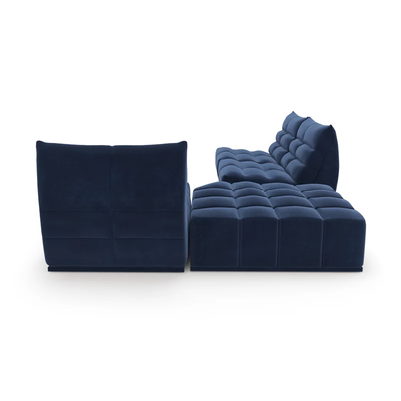 Canapé grand angle droit ou gauche modulable JODY Velours