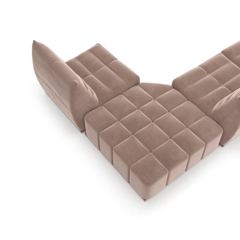 Canapé grand angle droit ou gauche modulable JODY Velours