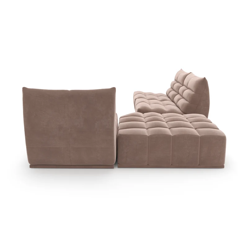 Canapé grand angle droit ou gauche modulable JODY Velours