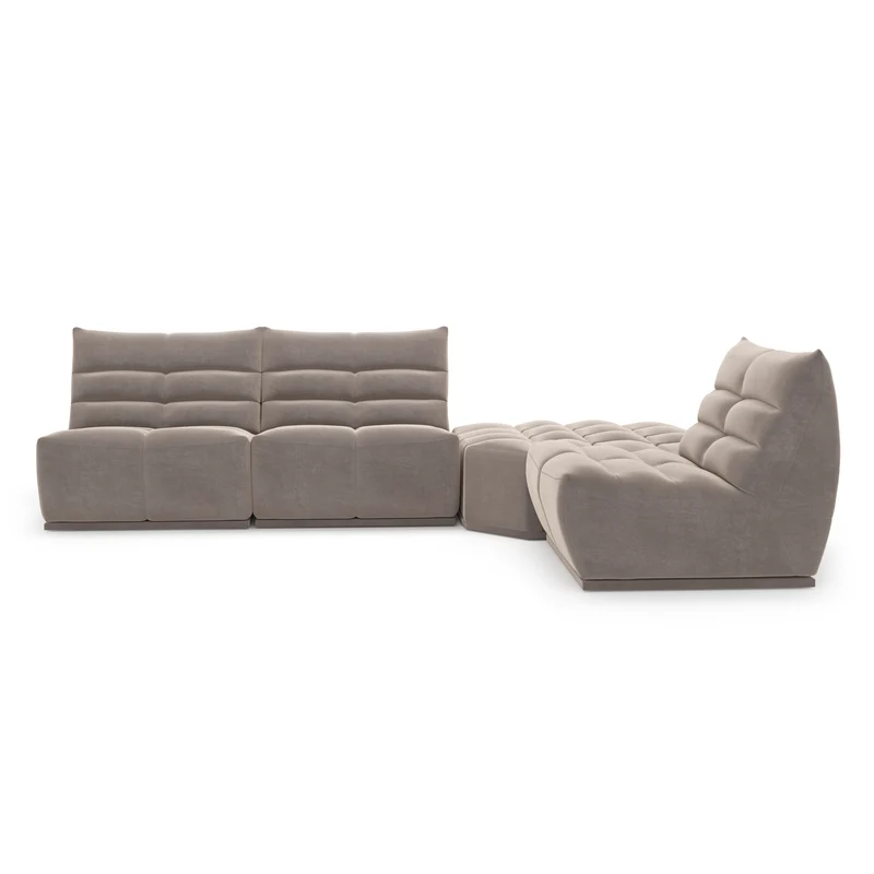 Canapé grand angle droit ou gauche modulable JODY Velours