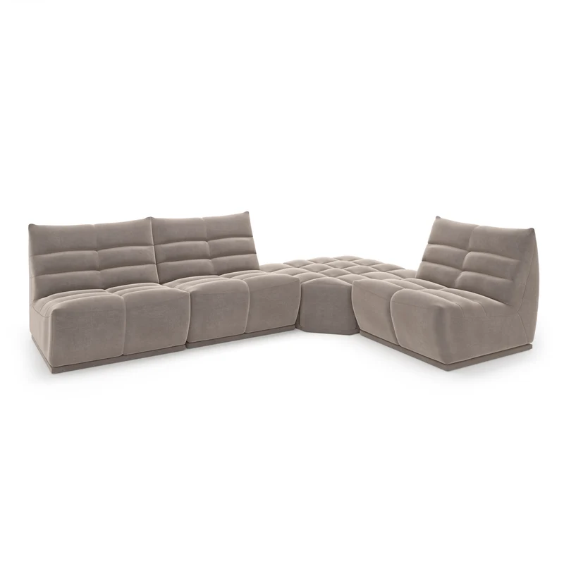 Canapé grand angle droit ou gauche modulable JODY Velours