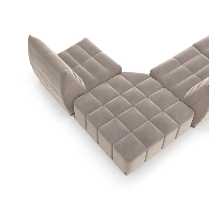 Canapé grand angle droit ou gauche modulable JODY Velours