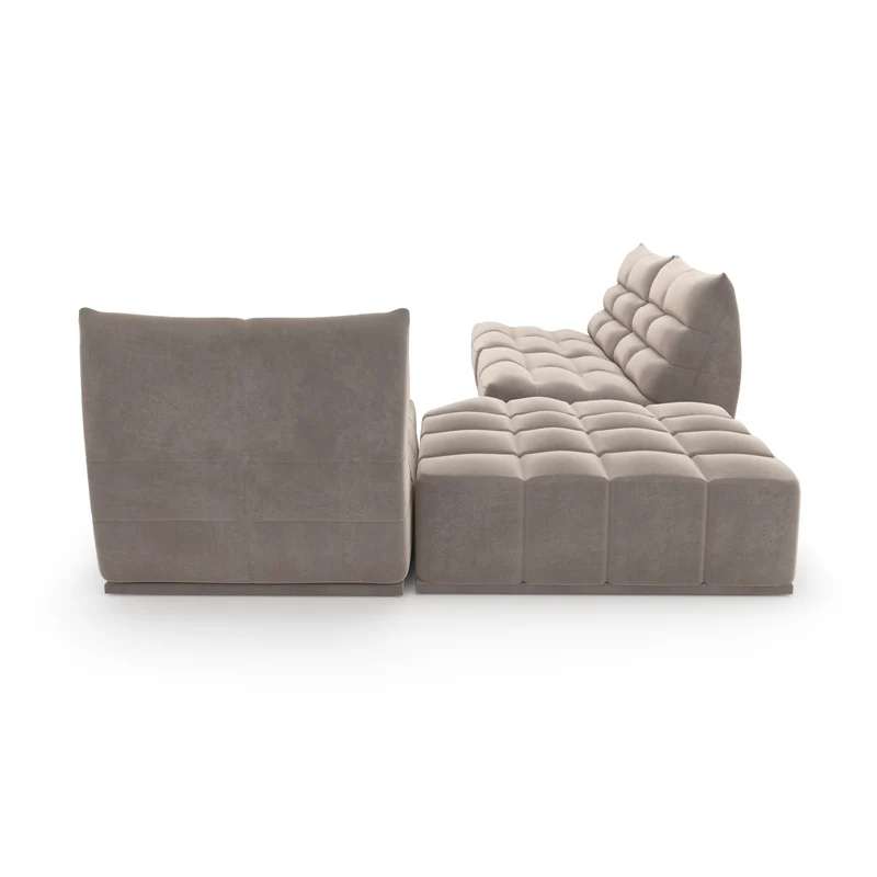 Canapé grand angle droit ou gauche modulable JODY Velours