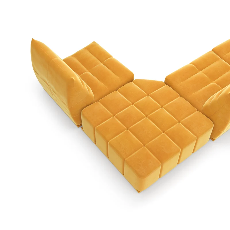Canapé grand angle droit ou gauche modulable JODY Velours