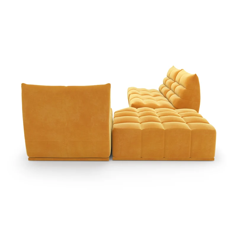 Canapé grand angle droit ou gauche modulable JODY Velours