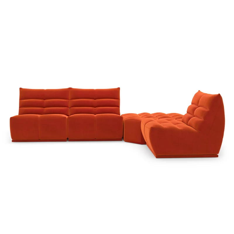 Canapé grand angle droit ou gauche modulable JODY Velours