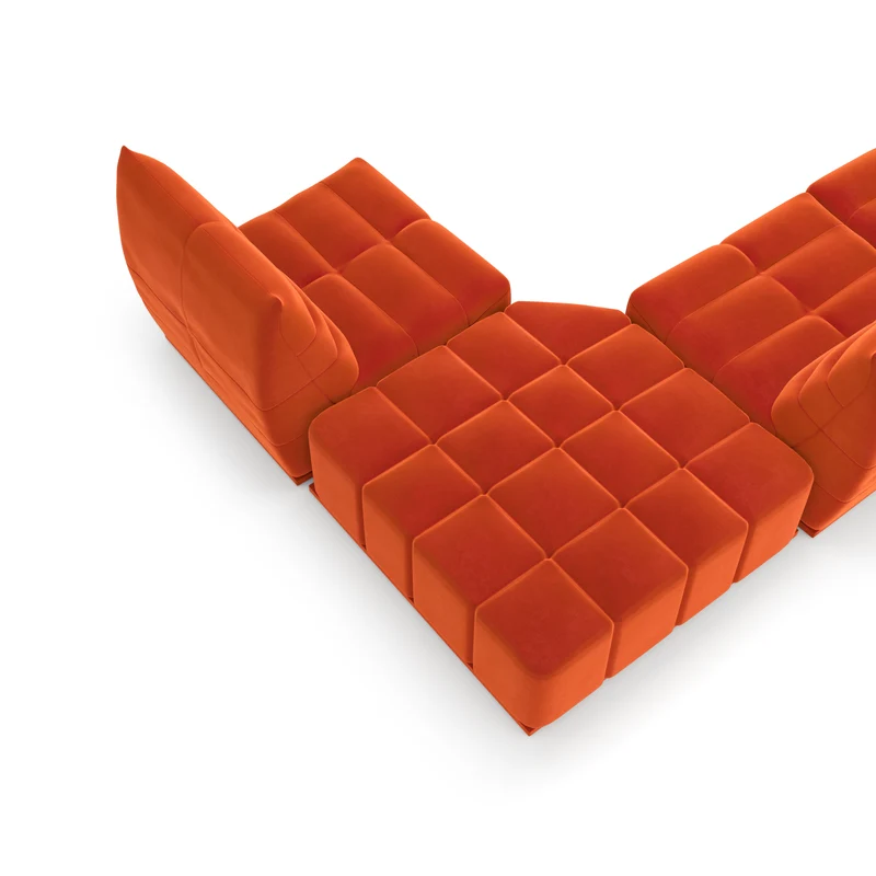 Canapé grand angle droit ou gauche modulable JODY Velours