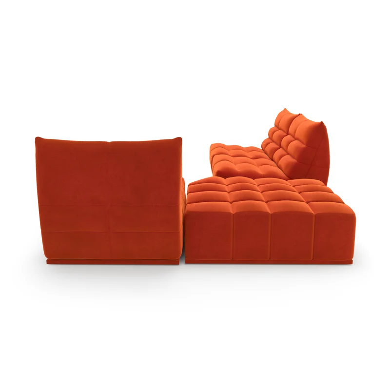 Canapé grand angle droit ou gauche modulable JODY Velours