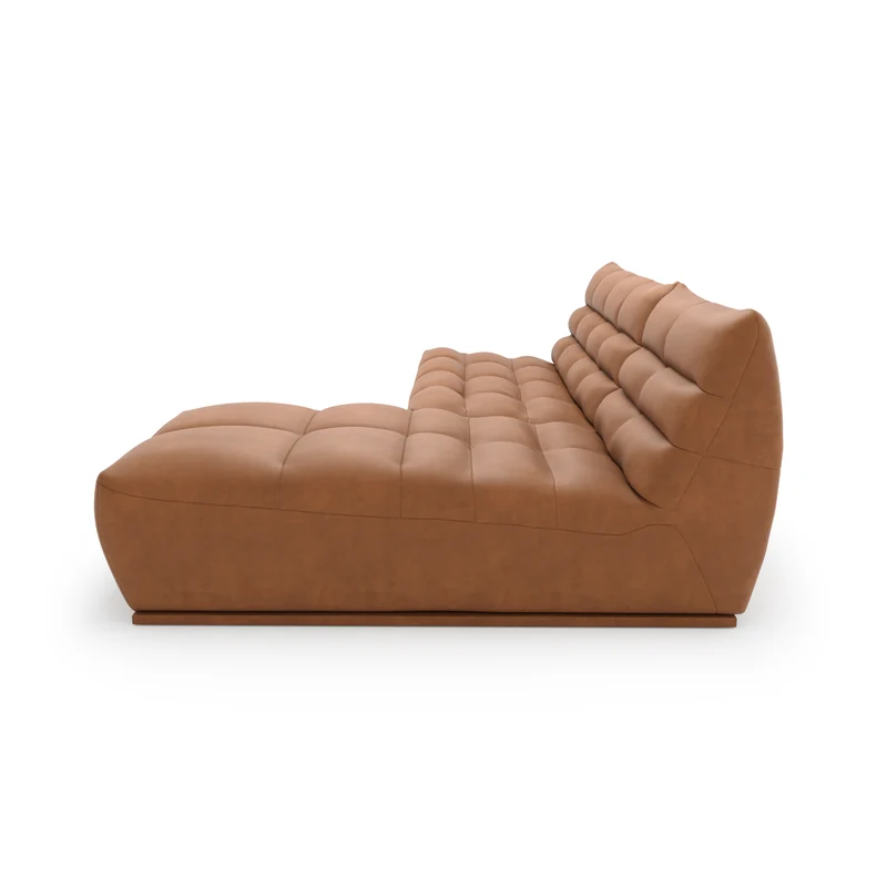 Canapé d'angle droit ou gauche modulable JODY Tissu effet cuir vintage