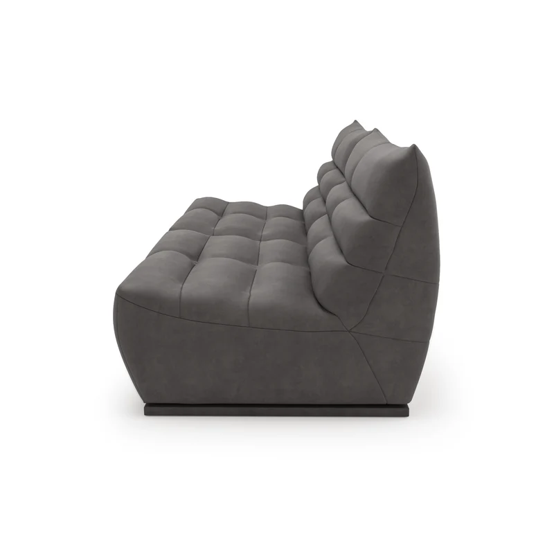 Canapé 5 places modulable JODY Tissu effet cuir vintage