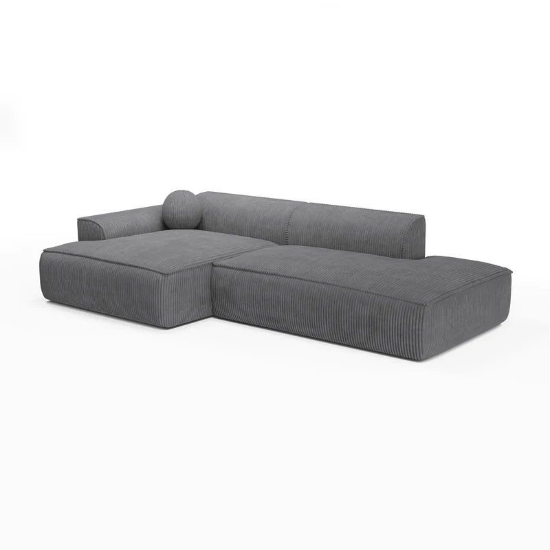 Canapé angle gauche 300cm ANIA Velours côtelé