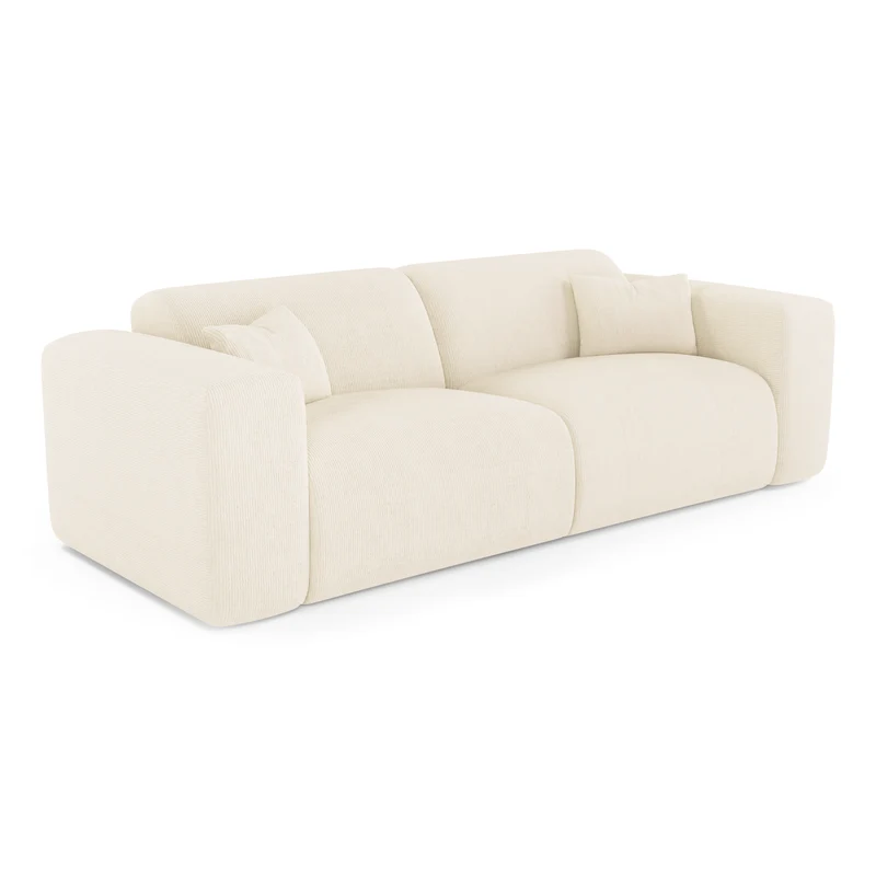 Canapé convertible express matelas Dunlopillo 160cm MYRA Velours côtelé